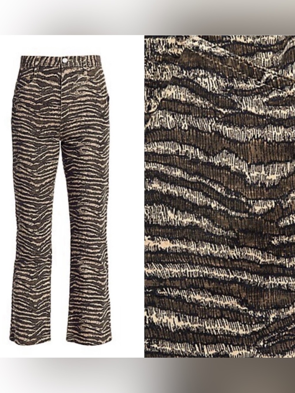 Joie Sharma Zebra Print Ankle Pants Size 31